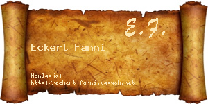 Eckert Fanni névjegykártya